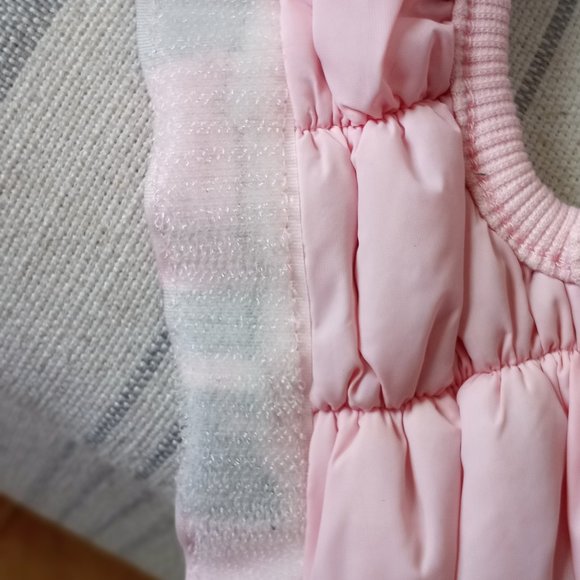 Dog Coat Pastel Pink Plaid NWOT Size M Reversible to Solid Pastel Pink - Picture 4 of 11